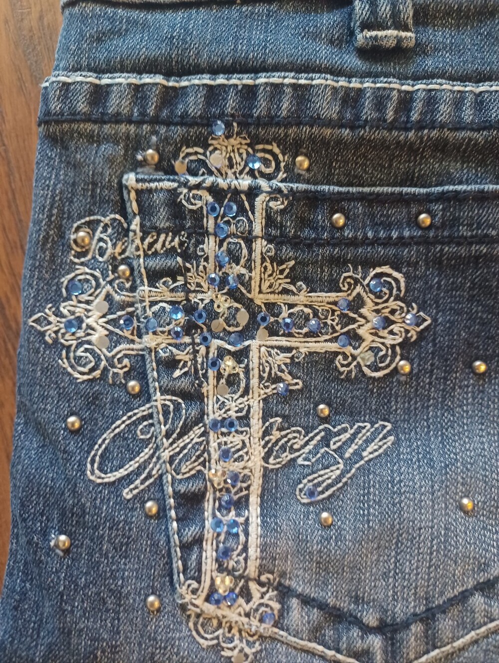 ✝️💙COWGIRL TUFF BLUE VICTORY BOOTCUT JEANS 28/35